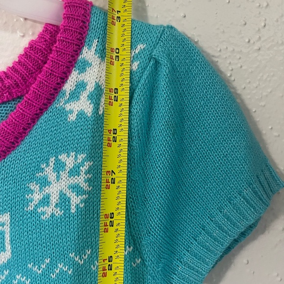 Trolls World Tour Trolls Girl's Poppy Sweater Knit Dress (Blue/Pink, 7-8) - Picture 12 of 14